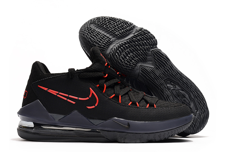 2020 Nike LeBron James 17 Low Black Red Shoes - Click Image to Close